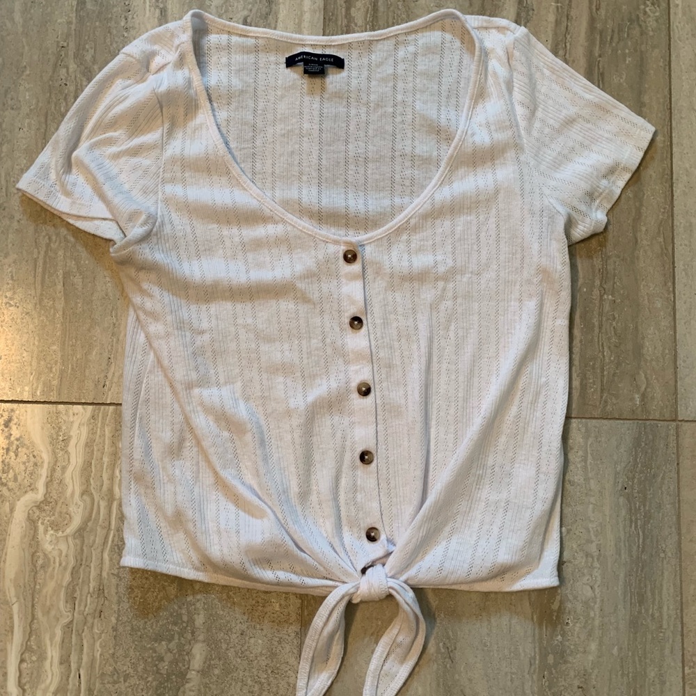 AE Henley tie top